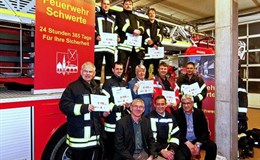 Spendenübergabe mit Past President Kolöchter und Sekretär Schrezenmaier